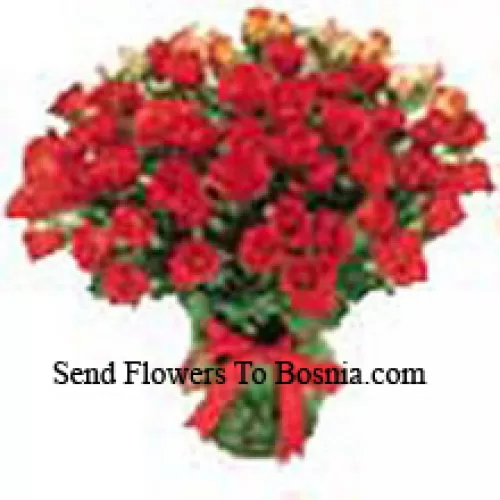 Bunch Of 24 Red Colored Roses