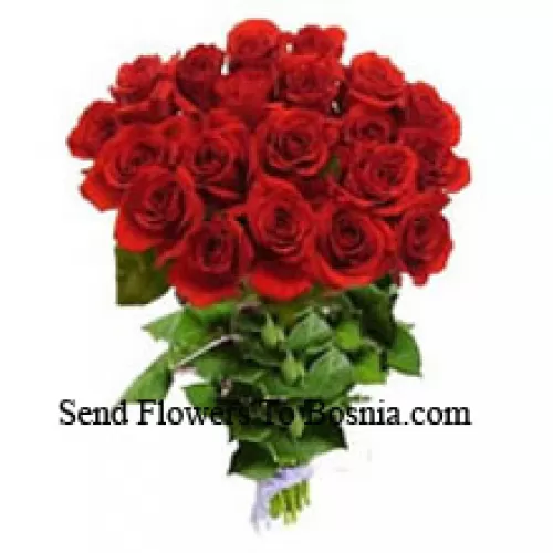 Bouquet de 24 roses rouges